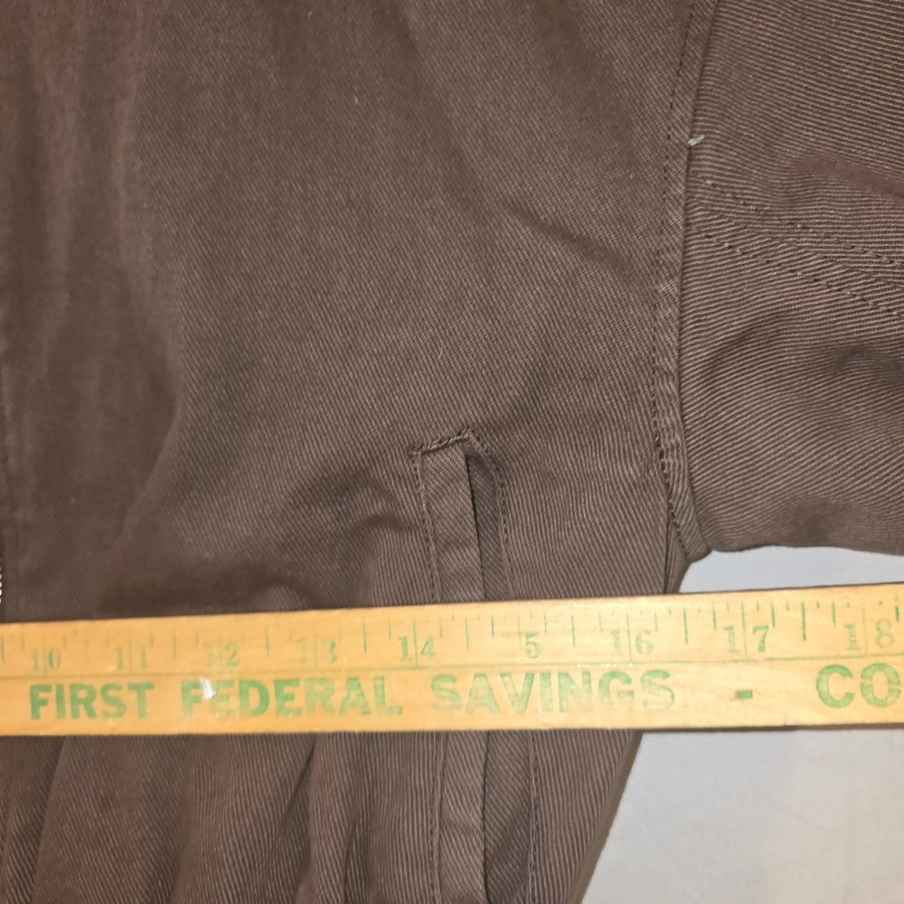 H&M Divided Bomber Jacket XS Women Brown Cropped Cotton Twill Streetwear Zip - Picture 6 of 10